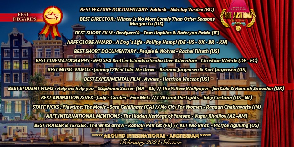 Winner Best Short Documentary at Amsterdam International Film Festival February 2024